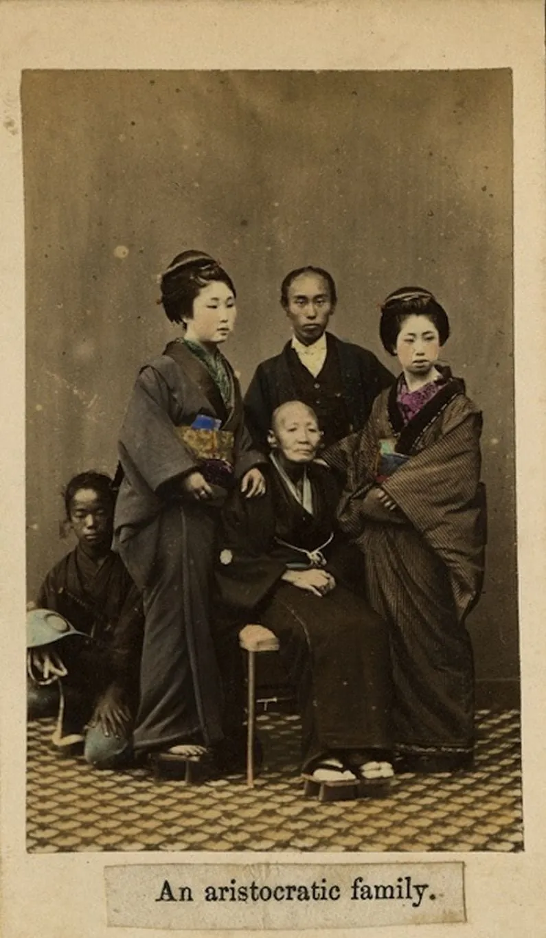 Aristokratische Familie des Japans 1863