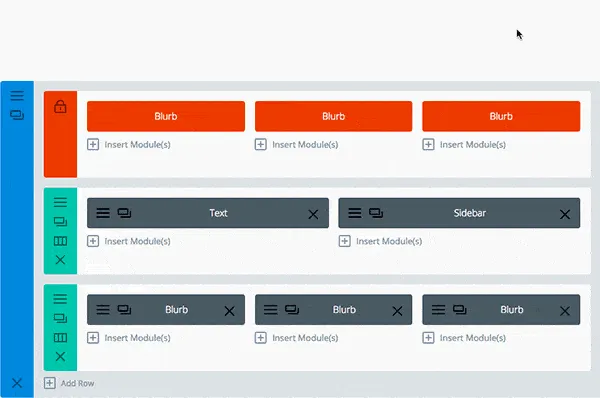 Divi 2.5 Bereiche sperren