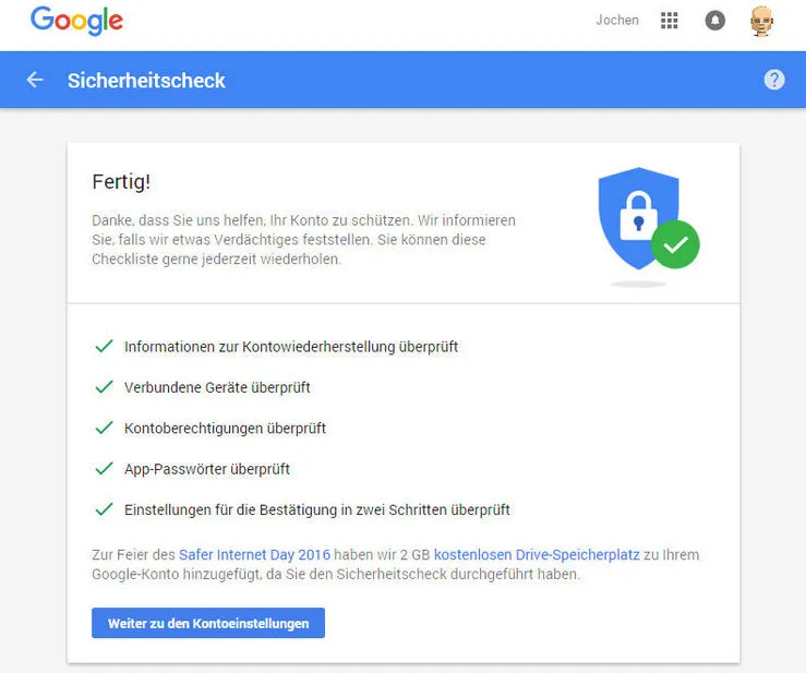 Safer Internet Day 2016 - 2 GB kostenlosen Google Speicher