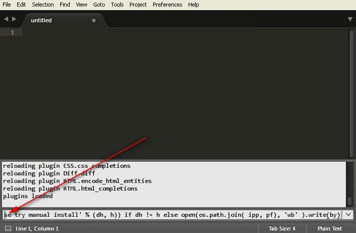 Package Control Code