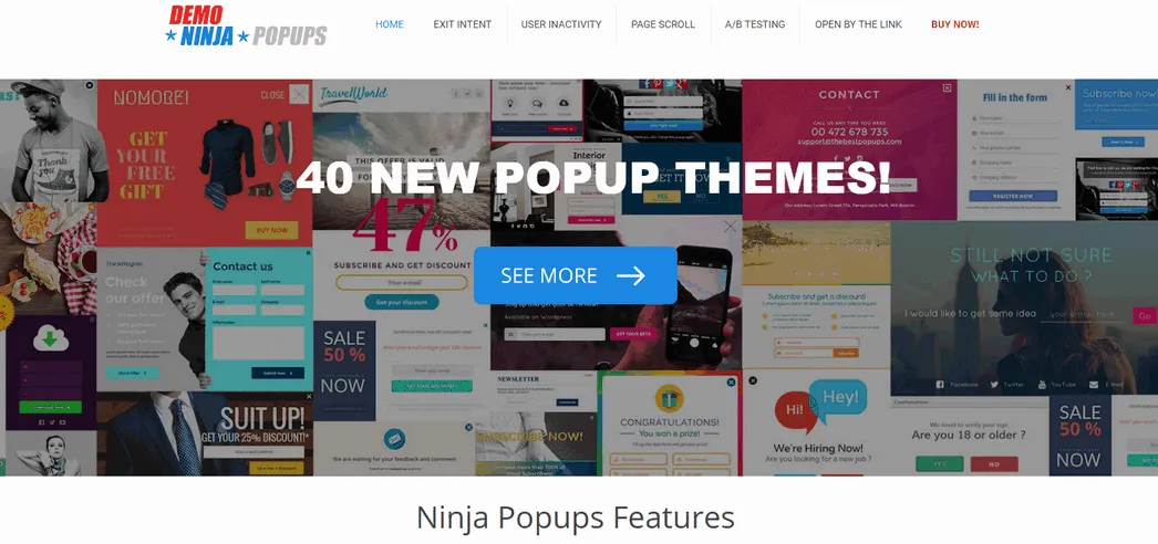 Ninja Popups zum E-Mails sammeln