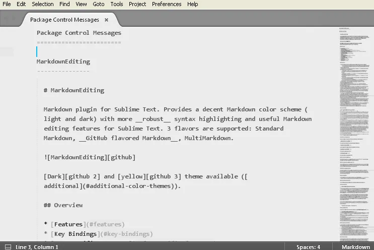 Sublime Editor MarkdownEditing