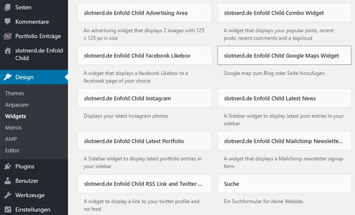 Enfold extra Widgets