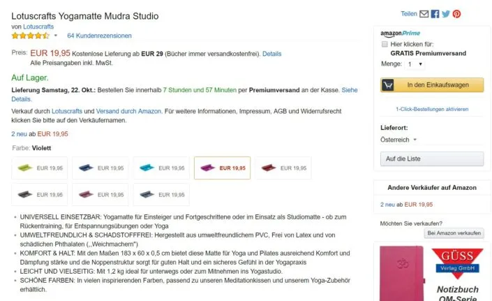 Amazon-SEO Artikeldetails