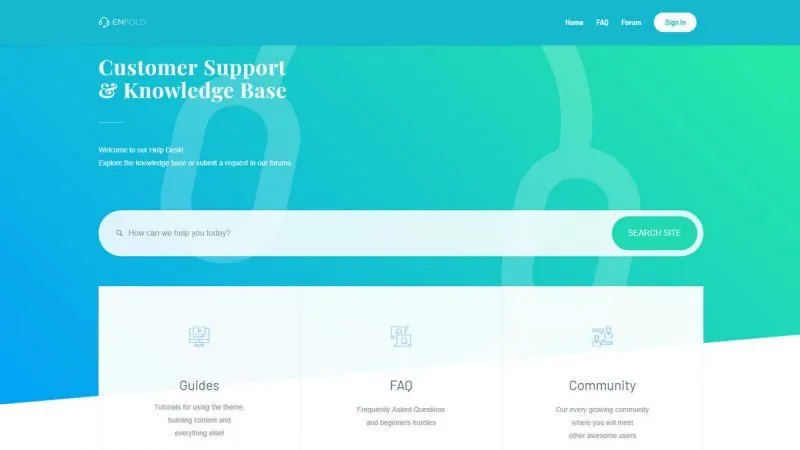 Enfold Knowledgebase Template. Richtig gut geworden.