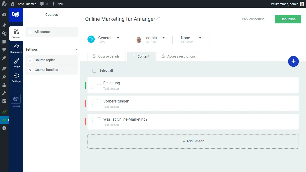 Erstelle Online-Kurse mit Thrive Apprentice