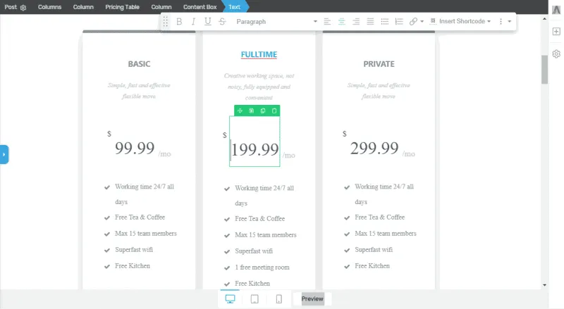 Thrive Architect - Building Block Price List