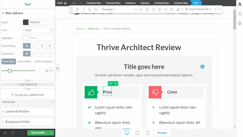 Thrive Architect Editor and Page Builder