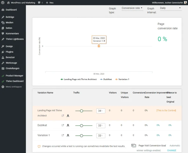 Thrive Optimize Berichte