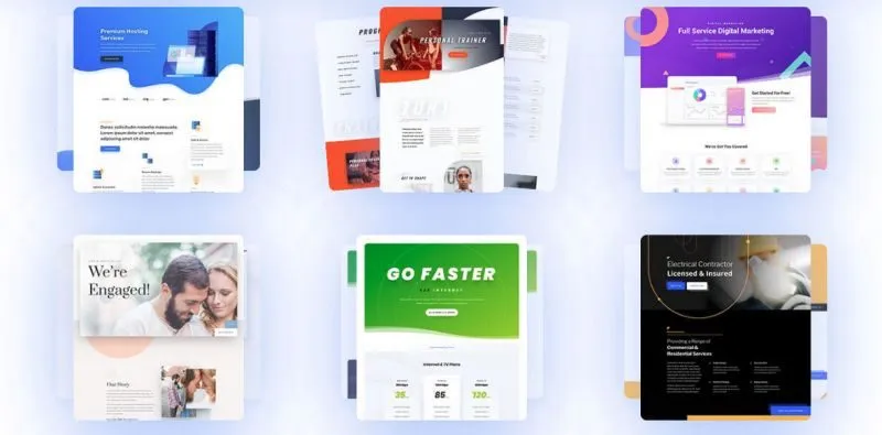 Divi Layouts für jede Nische