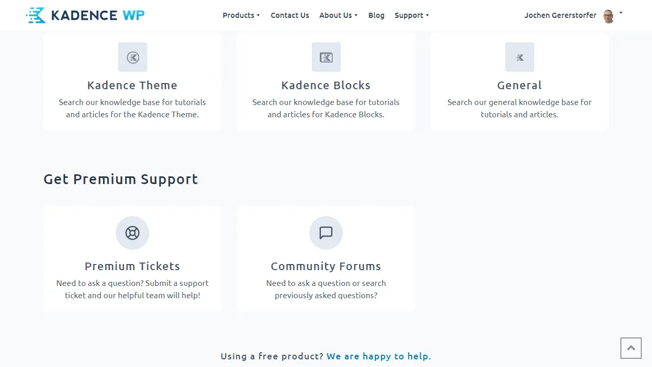Kadence WP Support Center.