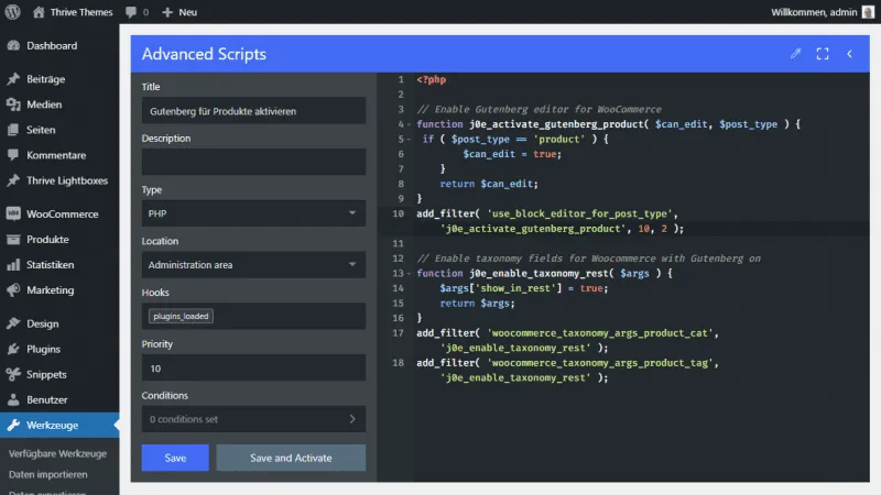 Advanced Scripts plugin