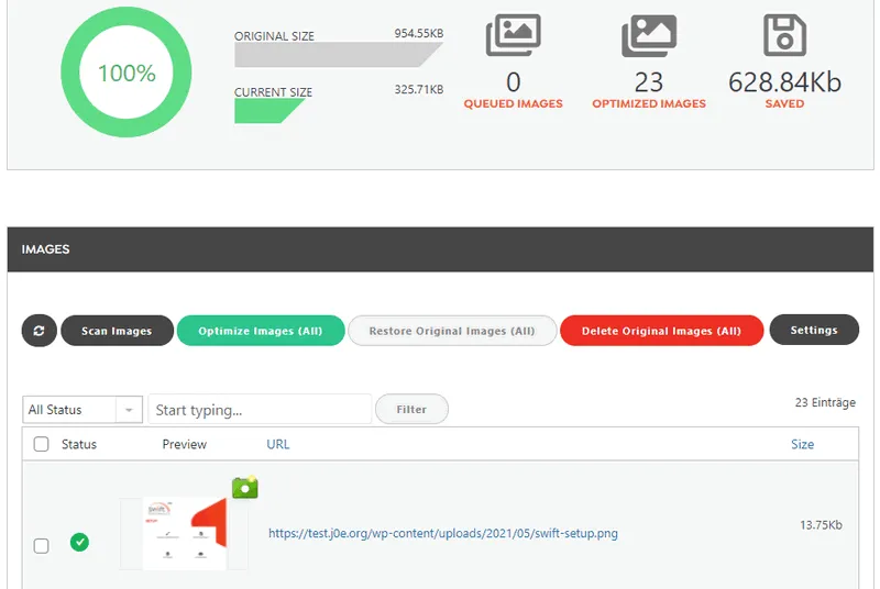 Swift Performance Bilder Optimierung