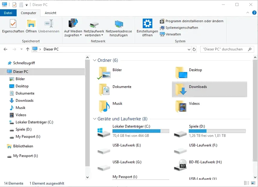 Explorer ohne 3D Objects