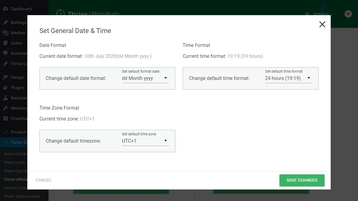 Thrive Ultimatum Settings