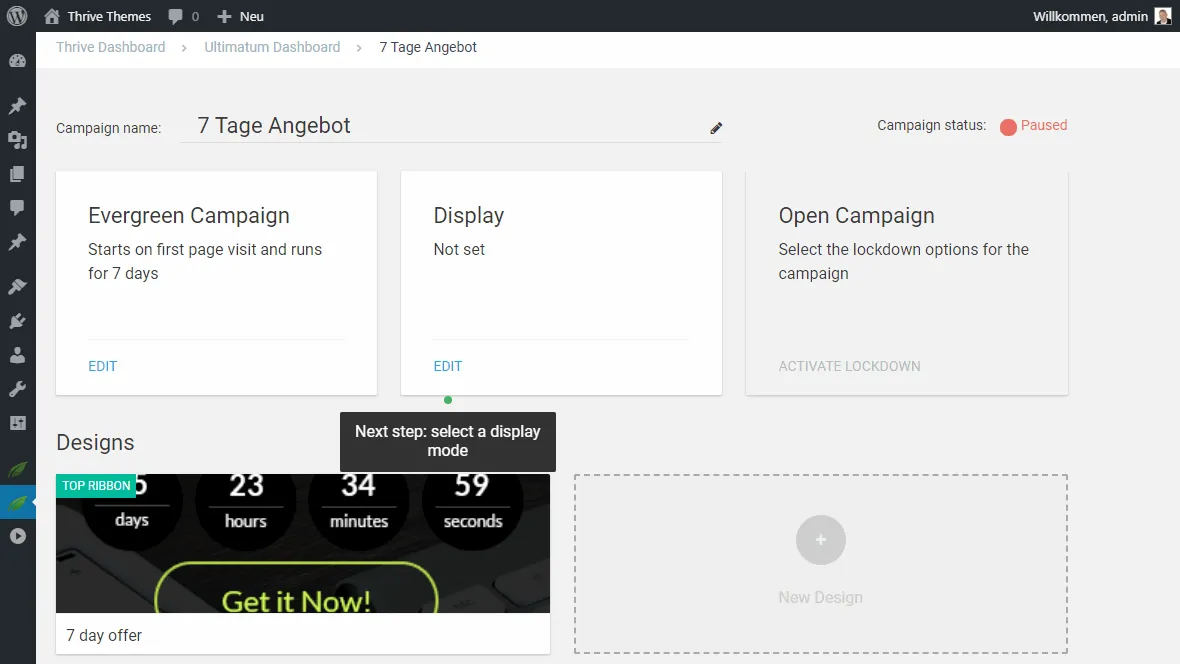 Countdown Campaign View