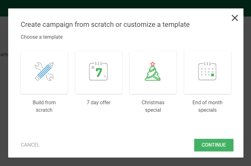 Use a countdown template or start from scratch