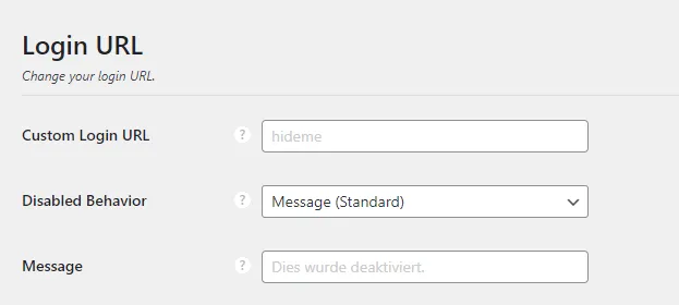 WordPress Login URL ändern