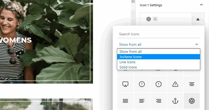 Here I use the Pro feature Custom Icons.