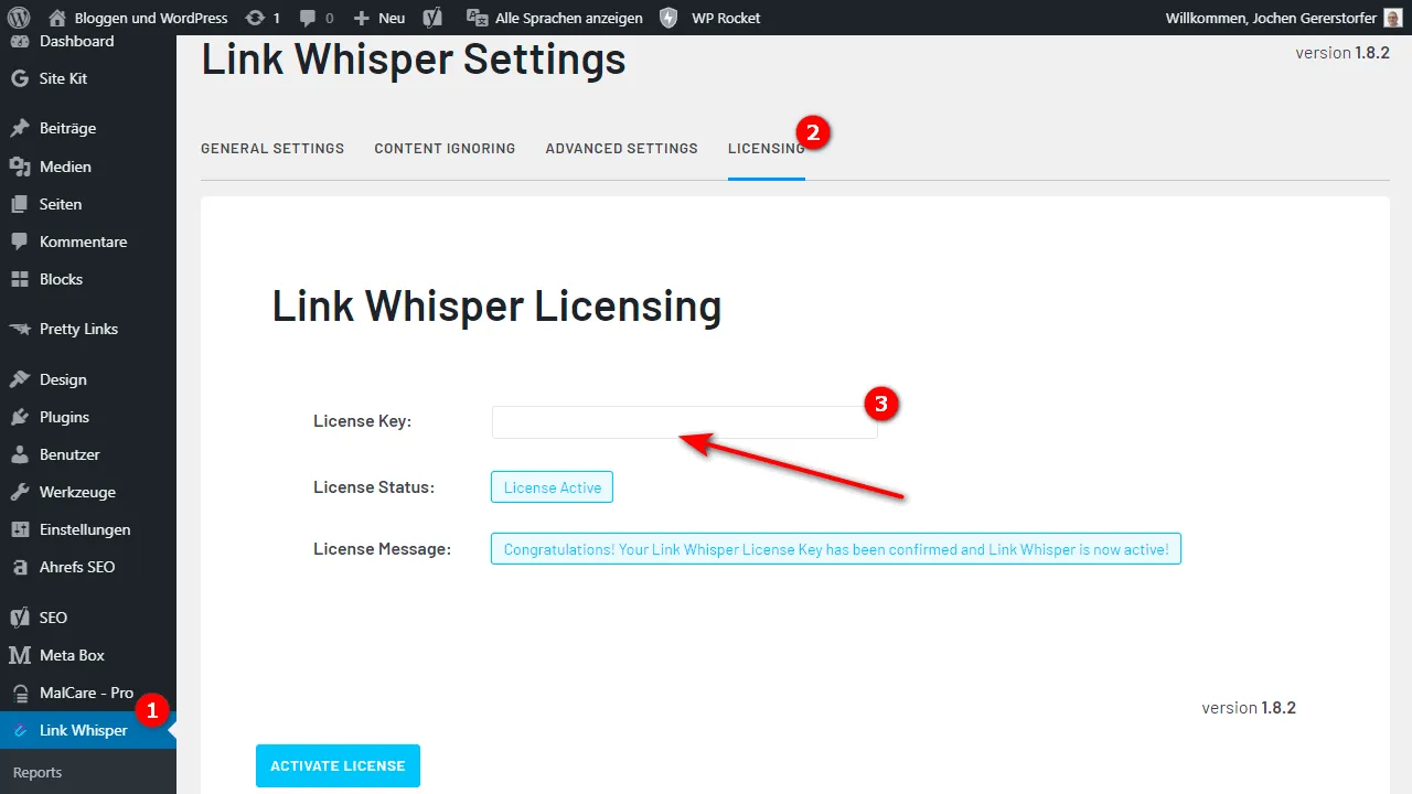 Activate your copy with your license key.
