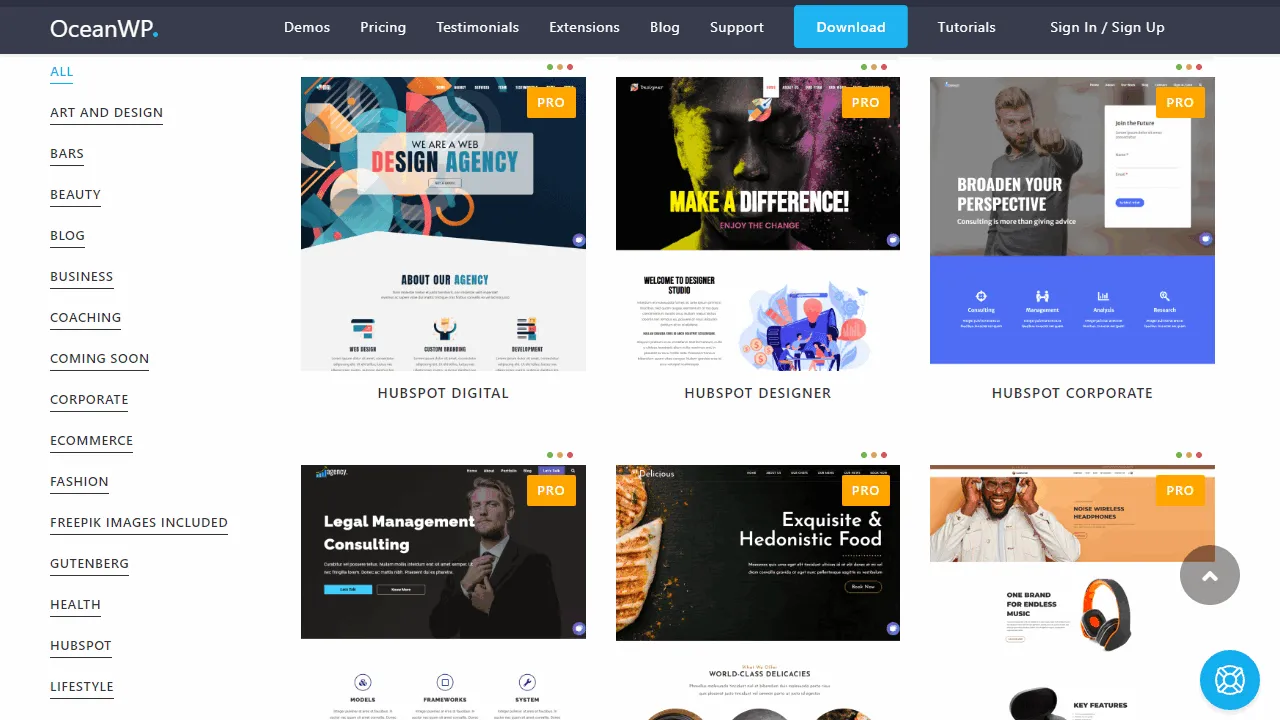 OceanWP Elementor Templates