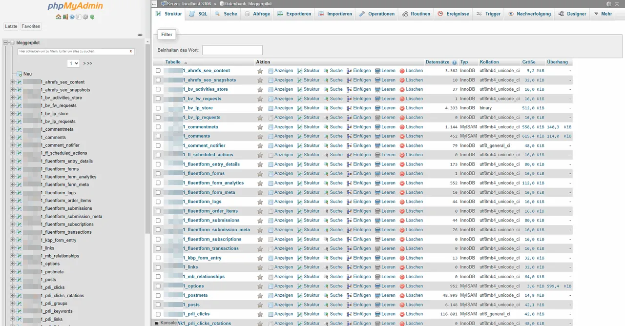When moving by hand, you should be good with MySQL and phpMyAdmin.