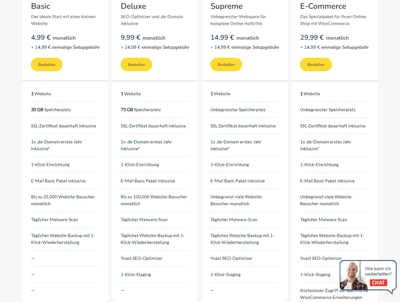 Host Europe: WordPress Hosting Preise