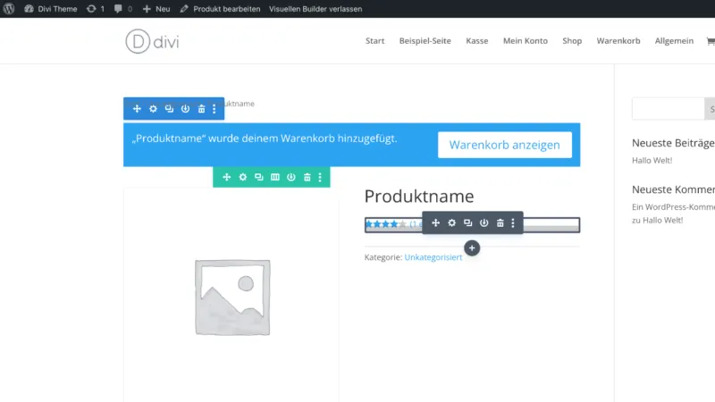 Divi WooCommerce Builder