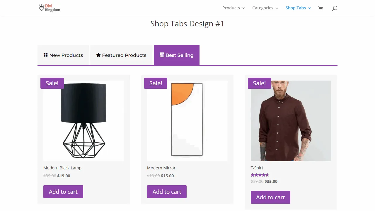 WooCommerce Builder For Divi Beispiel
