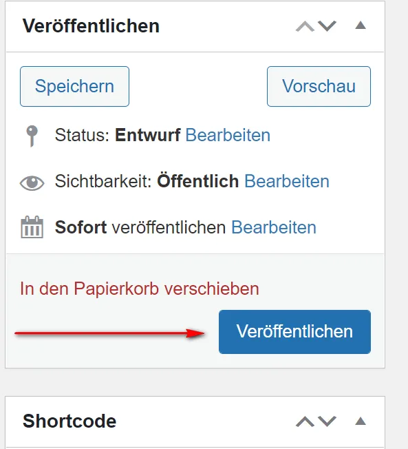 Wenn du fertig bist, nicht vergessen zu veröffentlichen.