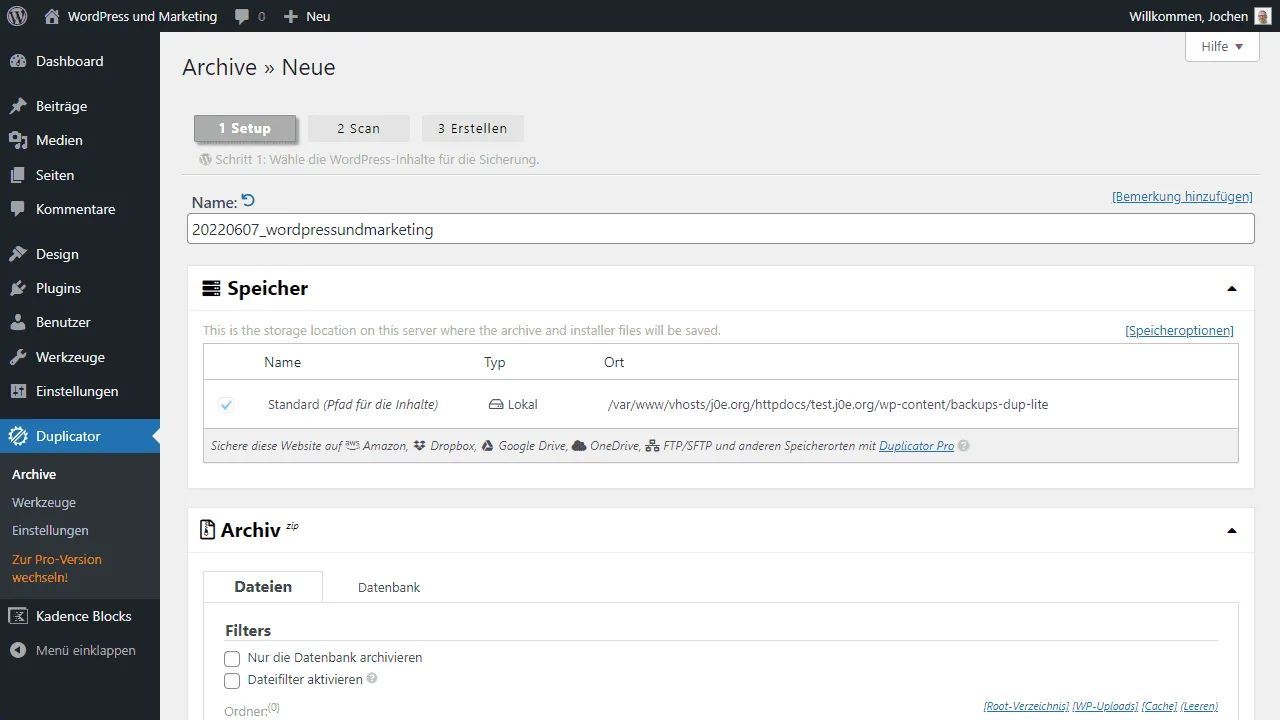 Duplicator Pro - migrations and backups