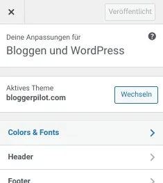 Colors and fonts are now first in the Kadence optimizer.