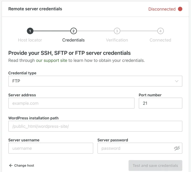 Remote Server einrichten