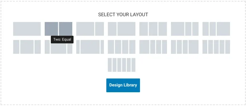 Das Kadence Blocks Row Layout.
