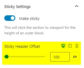 Fixed Header Offset