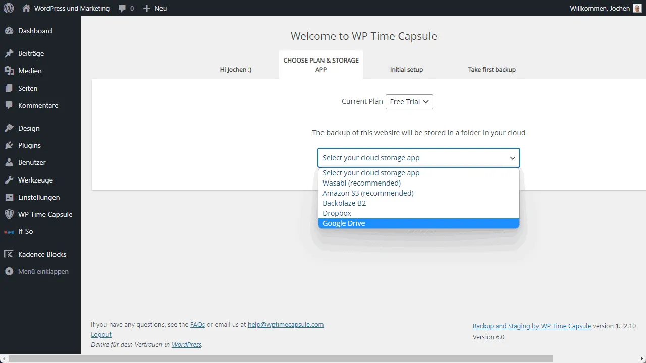 WP Time Capsule Plugin