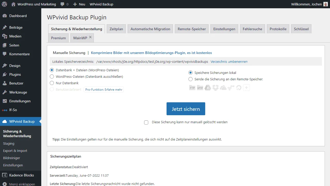 WPVivid Backup Plugin