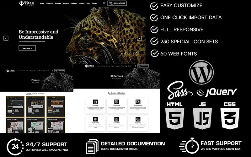 Titan - WordPress theme of web design agency