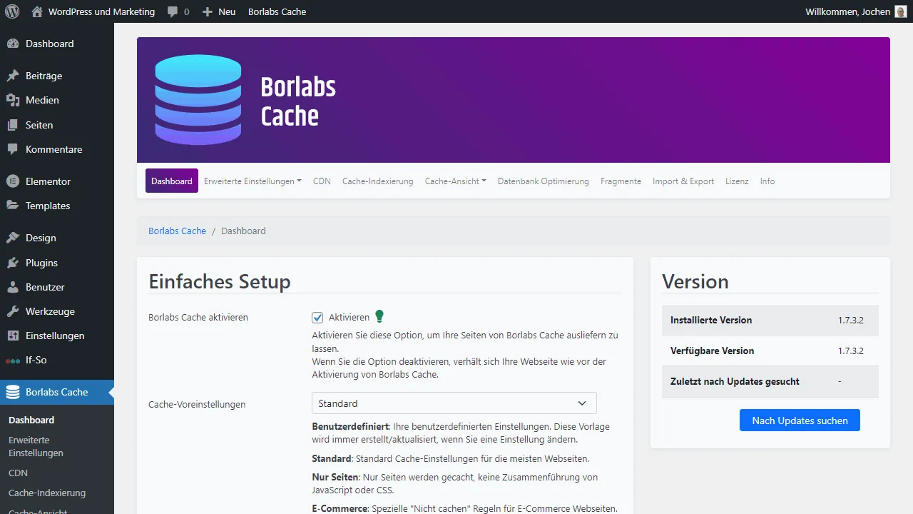 The Borlabs Cache Dashboard