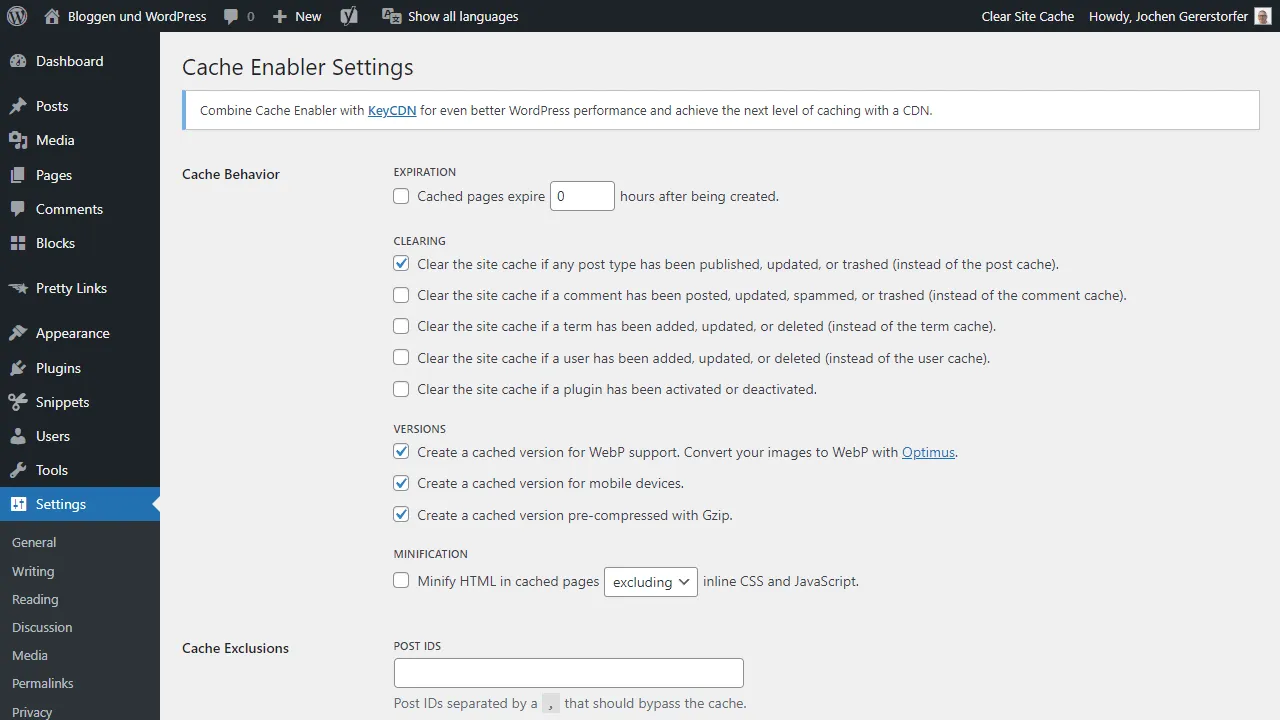 Cache Enabler - Super simple solution
