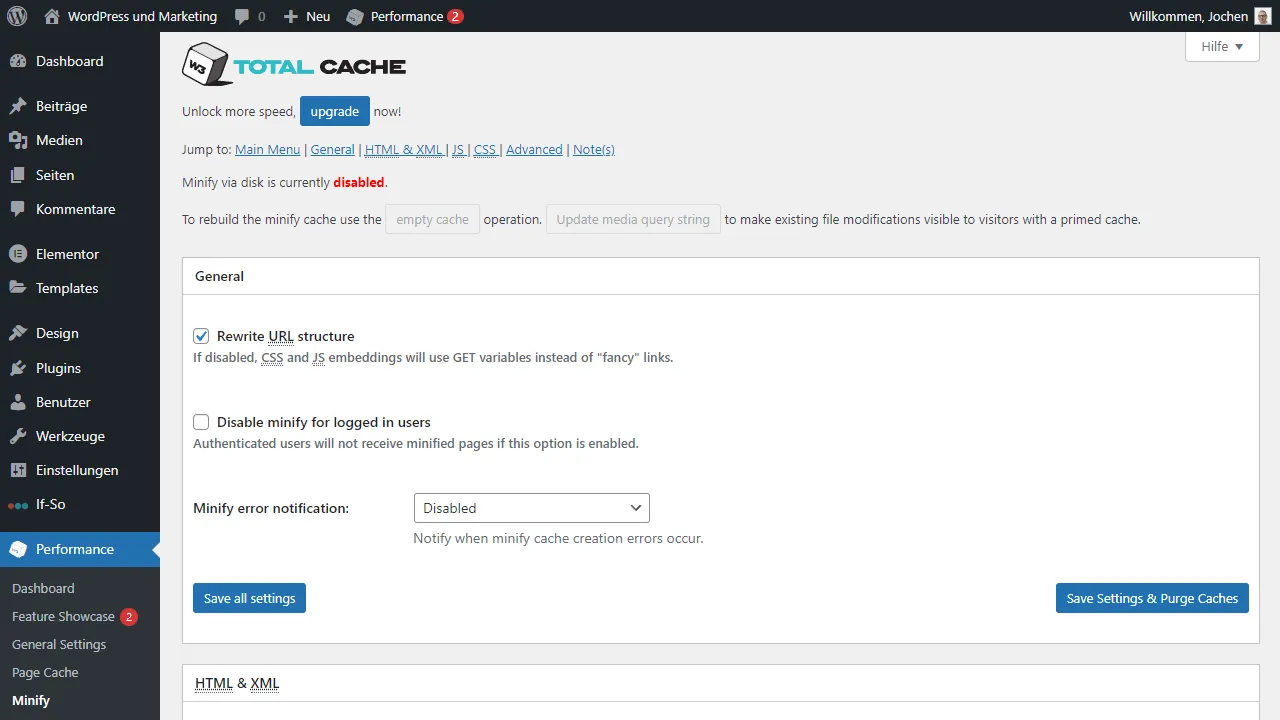 W3 Total Cache Minify
