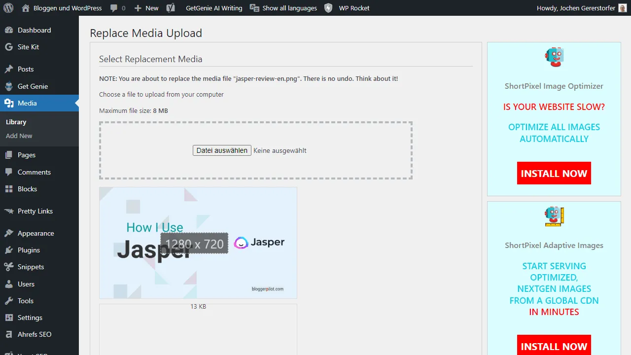 Enable Media Replace from ShortPixel