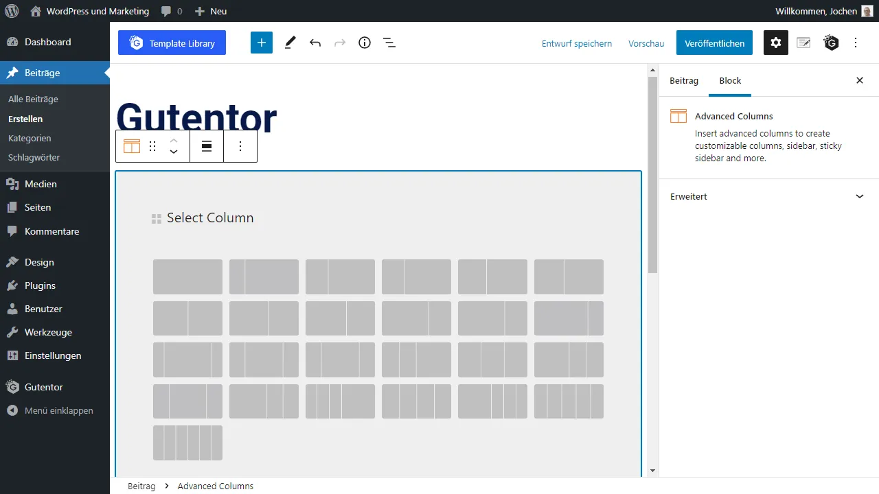 Der Gutentor Editor.
