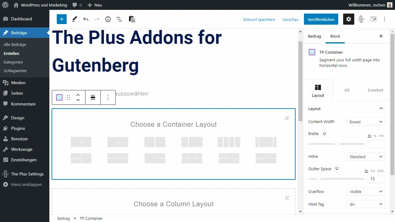The Plus Addons for Gutenberg Editor