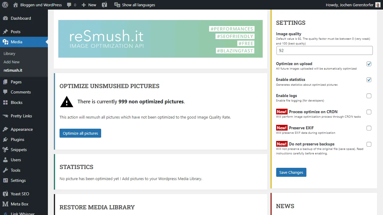 resmush.it settings