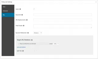 Einstellungen für Pretty Links Pro