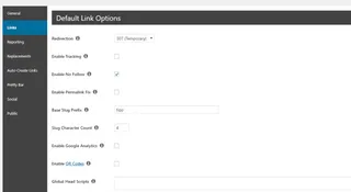 Standard-Einstellungen für deine Links