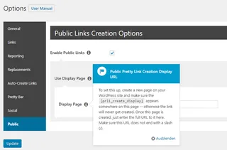 Publich Links erlauben