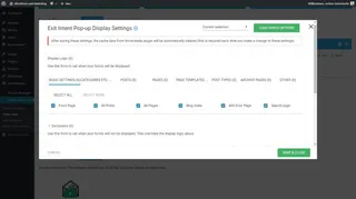 Targeting - On which pages should the form be displayed.